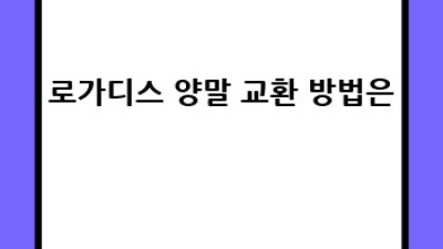 로가디스 양말 AS 완벽 가이드: 교환/반품 꿀팁!